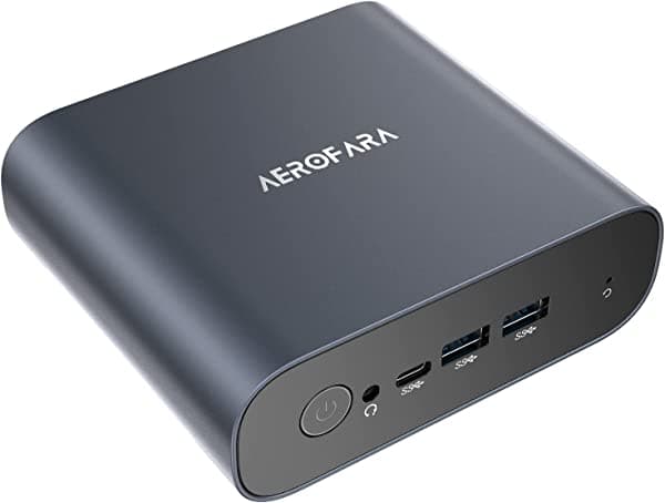 AEROBUCKS Windows 11 Pro Mini PC, Intel Core i5-8279U (hasta 4.1 GHz), 8 GB RAM/256 GB SSD Mini computadora de escritorio con Ethernet Gigabit RJ45, compatible con 4K, HDMI dual, WiFi 5, BT