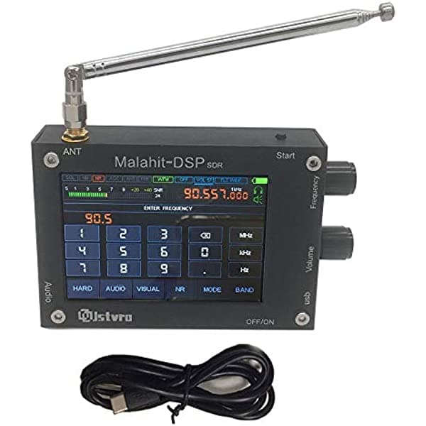 AIRUISI Malahit DSP SDR Receiver 50KHz-2000MHz Pantalla Táctil LCD de 3.5 pulgadas Receptor Registrado