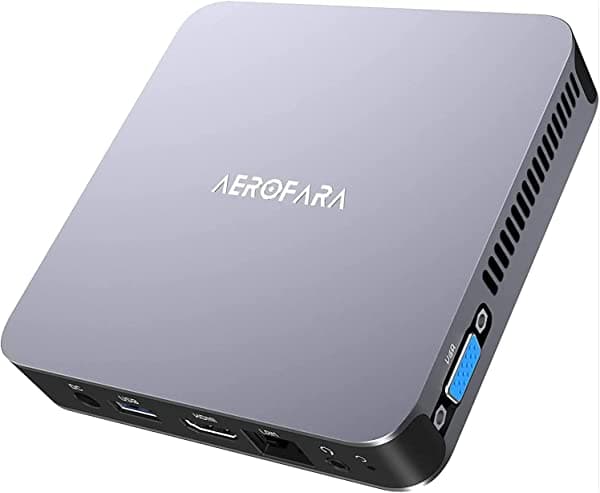AEROBUCKS Mini PC con procesador Intel 11th N5105 de 4 núcleos 2.9GHZ, mini PC Windows 11 Pro compatible con Win 10, 8 GB DDR4/128GB M.2 SSD, mini pantalla doble de computadora, 4K HD, 2.4G/5G WiFi dual, BT 4.2, Gigabit Ethernet
