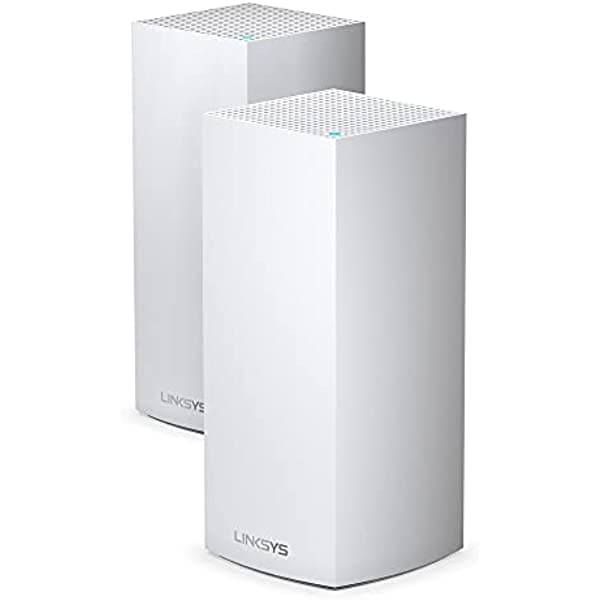 Linksys MX8400 Velop Mesh WiFi 6 System: AX4200, red inalámbrica de tres bandas para cobertura de hogar de velocidad completa, puertos Gigabit Ethernet (blanco, paquete de 2) MX8400C