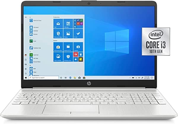 HP 15.6 pulgadas, Core i3-1010, 4 GB SDRAM, 128 GB SSD, plata natural, Windows 10, 15-DW1024