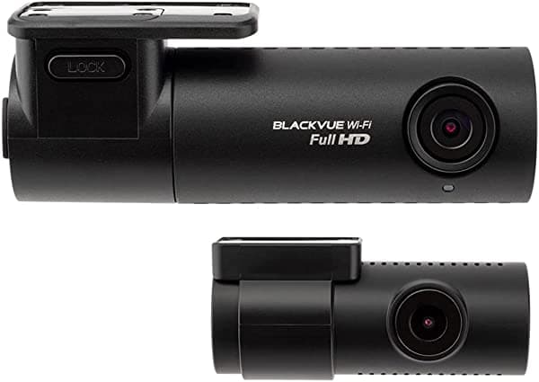 BlackVue DR590X-2CH con tarjeta microSD de 128 GB | Dash cam Wi-Fi Full HD | Soporte de modo de estacionamiento | Monitoreo de voltaje integrado