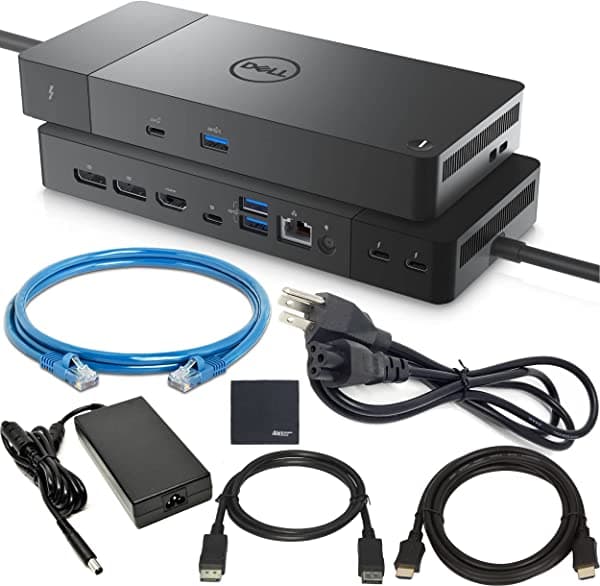 Dell Thunderbolt Dock WD22TB4: base modular Thunderbolt 4 con un diseño listo para el futuro + cable HDMI ZoomSpeed + cable DisplayPort ZoomSpeed + cable Ethernet ZoomSpeed, paquete de estación de acoplamiento ZoomSpeed ZSWD22TB4JK