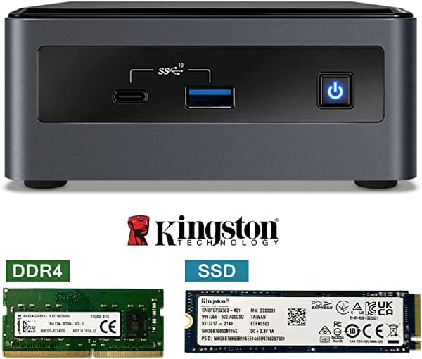 Geekplus Intel Nuc Intel Nuc 10 Mini Pc Frost Canyon Nuc10I5Fnhn Mini Computadora Win10 Pro Intel Core I5-10210U Hasta 42 Ghz Turbo 4 Núcleos 25 W Intel Uhd Graphics Wifi6 Thunderbolt 3 (16 Gb De Ram + 512 Gb Ssd)