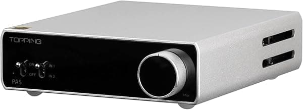 Topping PA5 Class D Power Amplifier, Fully Balanced Desk Amp for Headphone Speaker (Silver)
