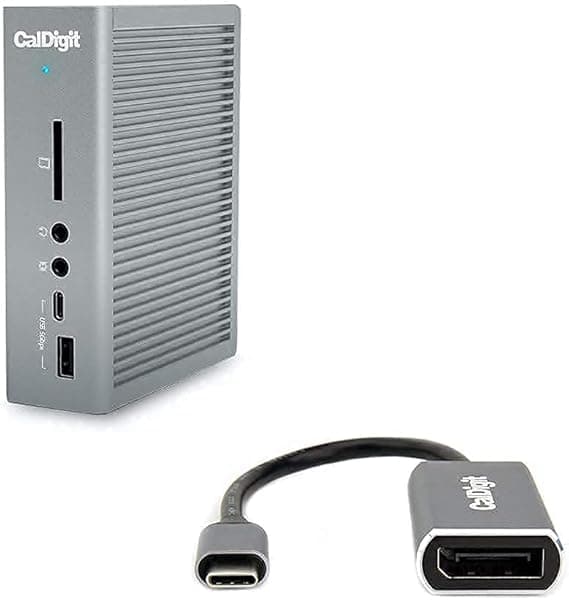 CalDigit TS3 Plus Thunderbolt 3 estación de acoplamiento con adaptador USB-C a DisplayPort 1.4