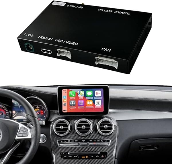 Road Top Wireless CarPlay Retrofit Kit decodificador para Mercedes Benz NTG5.0 Clase C W205 GLC 2015-2018, compatible con Android Auto inalámbrico, Mirrorlink, cámara de retroceso