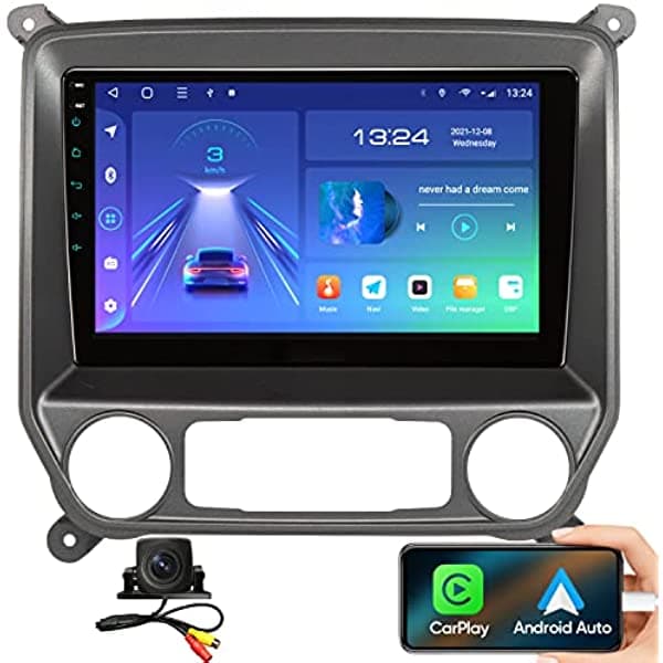 AINAVITO Radio estéreo 5G WiFi de 10.1 pulgadas (2G Ram 32G ROM) para Chevy Silverado/GMC Sierra 2014-2018 con Carplay Android Auto, navegación GPS Android 10.0 con Bluetooth, SWC, respaldo de visión trasera 1080P