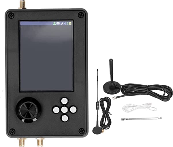 Eujgoov Kit receptor de radio SDR de 1 MHz-6 GHz que incluye Portapack H2 Hackrf One con estuche de molde de inyección de plástico, transceptor de radio completo con funciones para PortaPack H2 (negro) Eujgoovnrsdoi9evk598-11