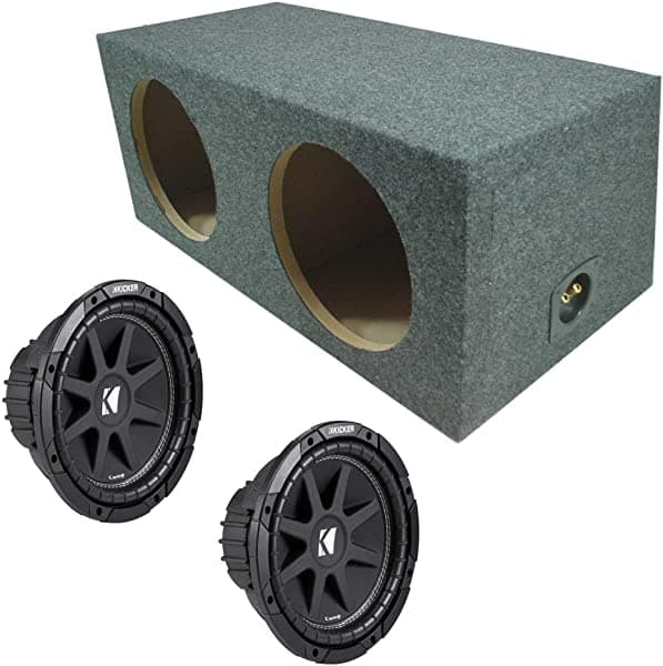 American Sound Connection ASC Paquete Dual 15" Kicker caja para subwoofer sellada Rearfire C15 Comp 1000 vatios pico RF215H_10C15-4-N_10C15-4-N