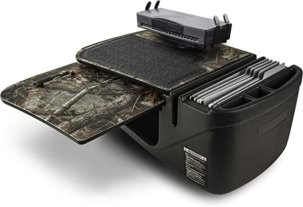 Escritorio AutoExec GripMaster para automóvil, computadora para coche con inversor de corriente integrado de 200 W y soporte para impresora, RealTree Edge Camuflaje ‎AESGrip-05-RTEC