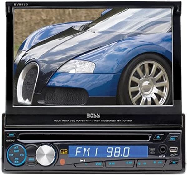 BOSS Audio Systems BV9970 - Receptor de pantalla ancha para DVD MP3 de 7 pulgadas con USB, tarjeta SD y panel frontal AUX de entrada extraíble