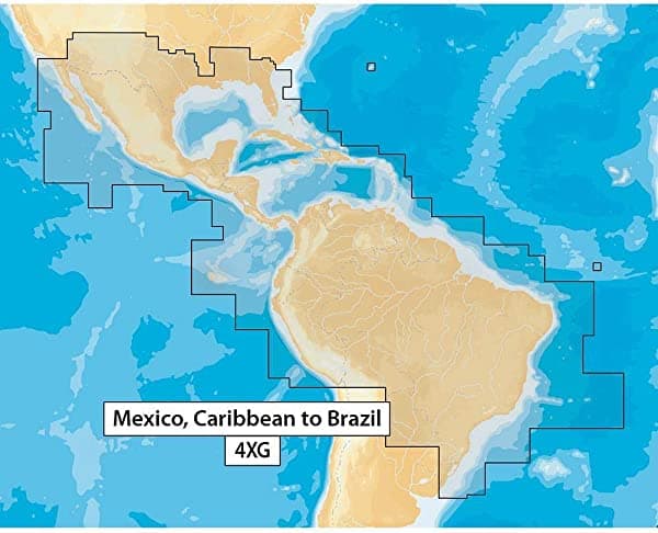 Navionics + México, Caribe a Brasil, Negro MSD/NAV+4XG