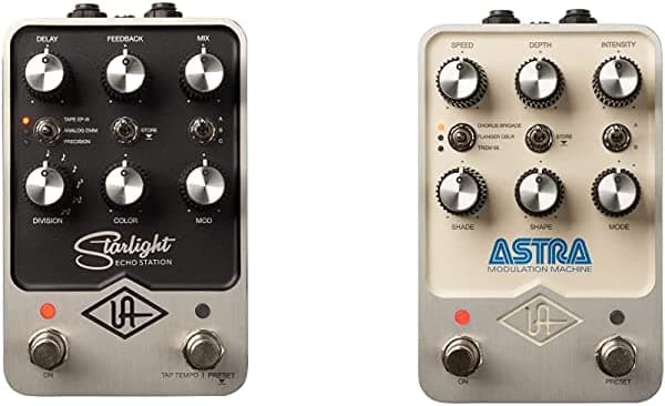 Universal Audio Pedal de delay UAFX Starlight y pedal de modulacion UAFX Astra