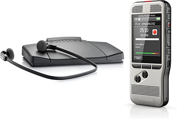 Philips DPM6700 - Juego de dictado y transcripción de notas de bolsillo