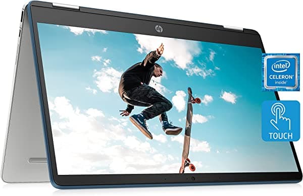 HP Chromebook x360 portátil convertible de 14 pulgadas, Intel Celeron N4020, Intel UHD Graphics 600, 4 GB RAM, 32 GB eMMC, Chrome OS, (14a-ca0060nr, Forest Teal)