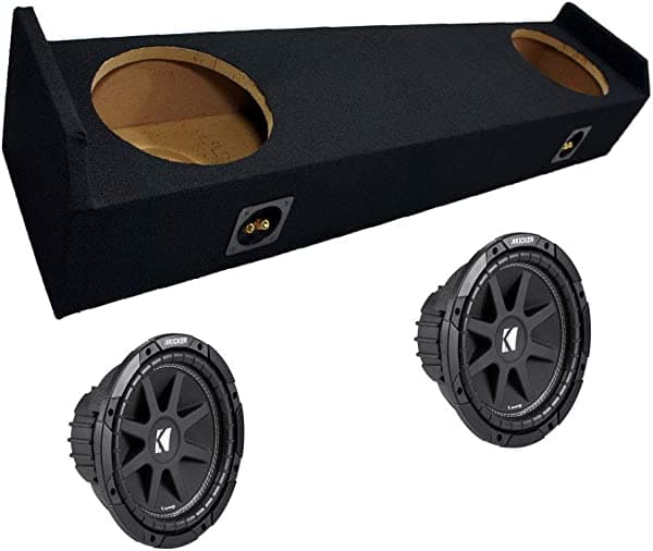 American Sound Connection Compatible con Honda Ridgeline 05-12 - Kicker C10 Caja para subwoofer doble 10" 600 Watts Peak Kicker-Package-670