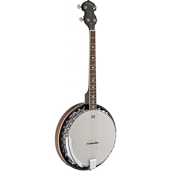 Stagg bjm30-string Banyo de bluegrass Deluxe con bote de metal, Cromado BJM30 4DL