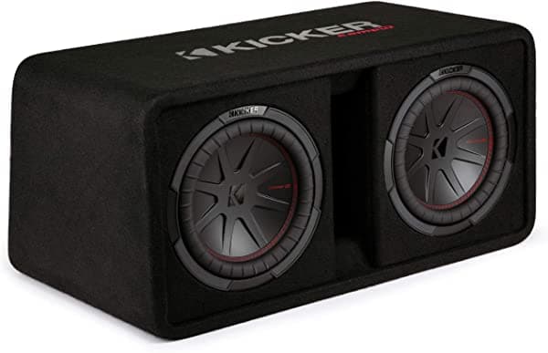 KICKER CompR 10 "(25 cm) subwoofers dobles en encl, ventilado, 2ohm, compatible con RoHS DCWR102 (48DCWR102)