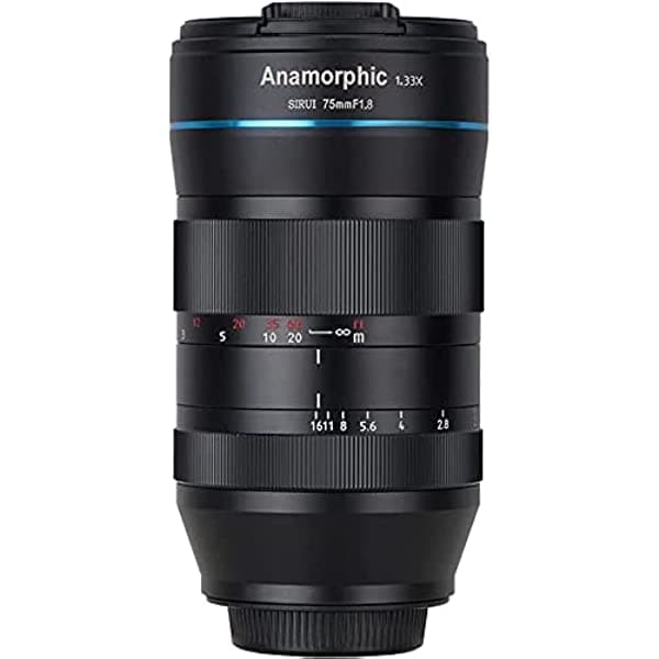 SIRUI Lente anamórfica de 2.953 in F1.8 1.33X APS-C (montaje X) SR-75