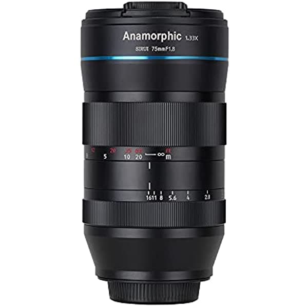 SIRUI Lente anamórfica de 2.953 in F1.8 1.33X APS-C (montaje MFT) SR-75