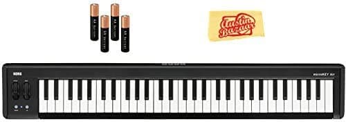 Korg MicroKEY Air 61-Key Control inalámbrico MIDI paquete con pilas AA y paño de pulido Austin Bazaar MKEYAIR61-COMBO-STD