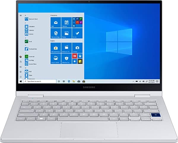 Amazon Renewed Samsung Galaxy Book Flex Alpha 2 en 1 13.3" QLED pantalla táctil Notebook - Intel Core i5 - 8GB memoria - 256GB SSD - Royal Silver - NP730QCJ-K01US (reacondicionado) NP730QCJ-K01US-cr