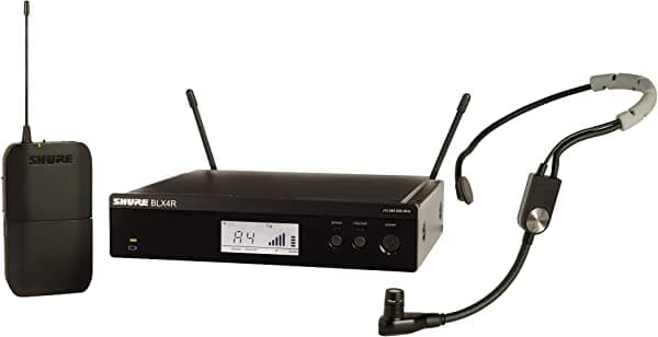 Shure BLX14R/SM35 sistema de micrófono inalámbrico con receptor de rack BLX4R, transmisor bodypack BLX1 y micrófono condensador de vincha SM35 para audio manos libres, ideal para artistas en vivo - Banda J11 BLX14R/SM35-J11