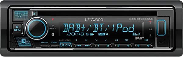 KENWOOD KDC-BT730DAB Receptor de CD, con Bluetooth integrado, radio digital DAB+, entrada USB y AUX