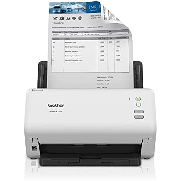 Brother Escáner de escritorio de alta velocidad ADS-3100 | Compacto con velocidades de escaneo de hasta 40 ppm