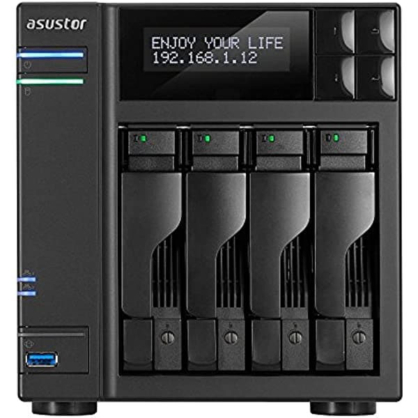 Asustor AS6404T, 4 bahías, Intel Celeron J3455 Quad-Core 1,5 GHz, 8 GB RAM