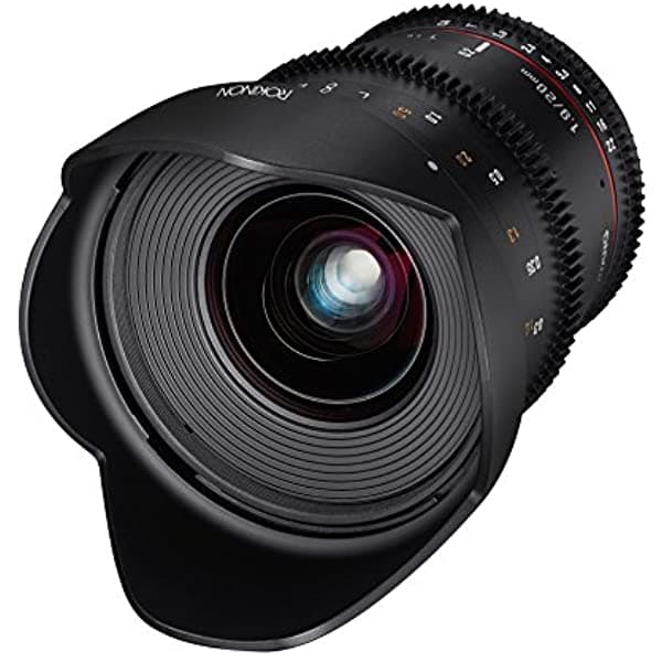 Rokinon - 20 - 20 mm f/1.9 - 22 Fixed Prime 20 mm t1.9 como Ed UMC Cine DS lente gran angular Cine para Canon EF, color negro MFT Negro DS20M-MFT