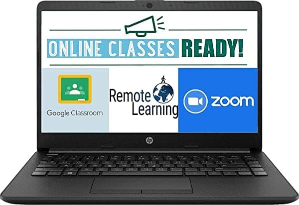 2020 HP 14 pulgadas Home and Business Micro-Edge WLED Backlit Laptop Computer AMD Athlon Silver 3050U 3.2GHz 4GB DDR4 RAM 128GB M.2 SSD Bluetooth HDMI Webcam RJ-45 Windows 10 Home S Free Aloha Bundle HP Notebook
