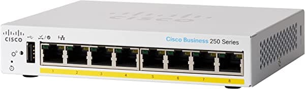Cisco CBS250-8PP-D Switch Inteligente | 8 Puertos GE | PoE Parcial | Escritorio | Garantía Limitada de por Vida CBS250-8PP-D-NA