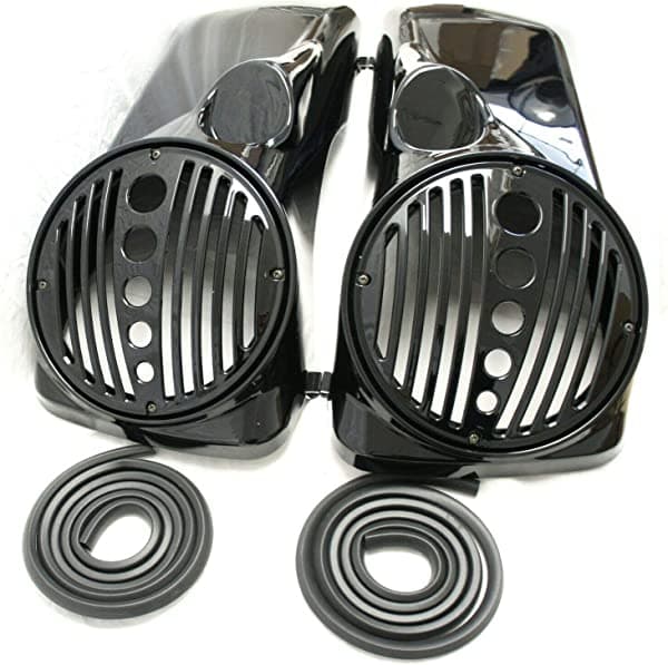 Mutazu Tapas de altavoz de 8 pulgadas con puerto de tweeter para modelos Harley 1994-2013 Touring