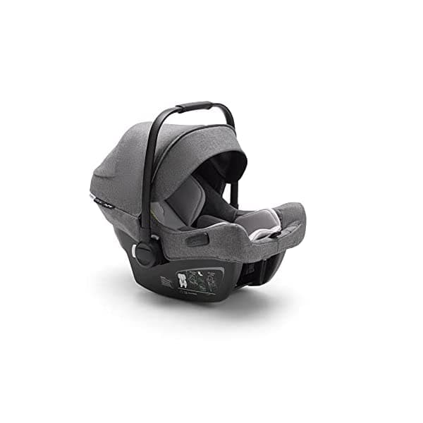 Bugaboo Turtle Air by Nuna - Silla de auto liviana para bebés de 4 a 14 kg + base reclinable - Compatible con Fox, Lynx, Donkey Bee y Ant - Gris Melange 80803GR03