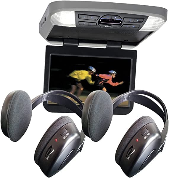 Audiovox AVXMTG10UHD 10" LED Overhead Monitor con 2 auriculares inalámbricos IR AVXMTG10UHD+(2) MTGH