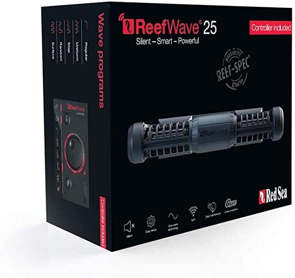 Red Sea Reefer ReefWave - Bomba de flujo de 25 pulgadas, color rojo mar, grosor máximo de vidrio de 5/8 pulgadas (0.591 in), onda de arrecife