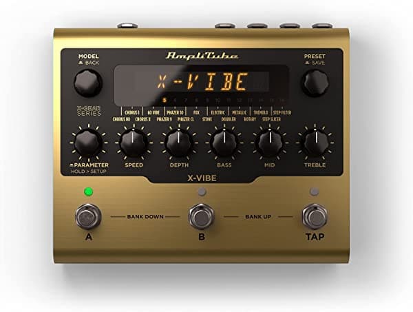 Ik Multimedia Pedal De Modulación Amplitube X-Vibe Emulaciones Hiperrealistas Verdadero Estéreo Integración De Software Y Hardware XG-PEDAL-XVIBE-IN