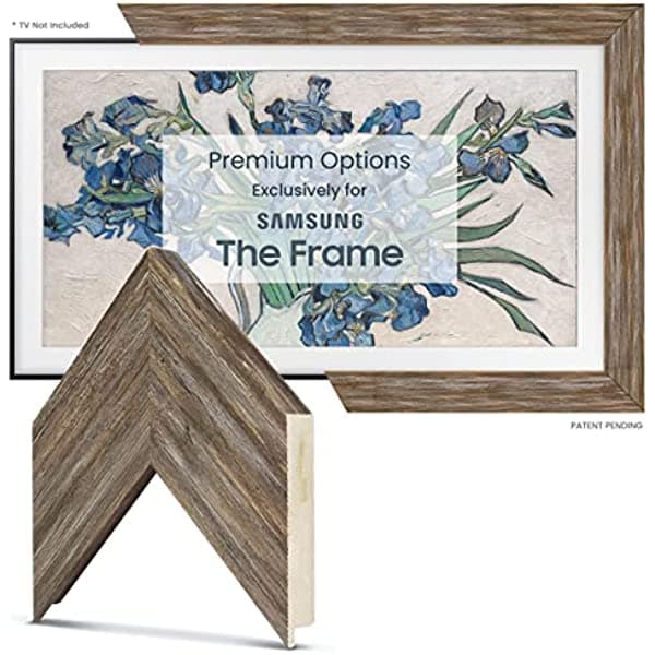 Deco TV Frames - Marco inteligente de madera de granero envejecido compatible solo con Samsung The Frame TV (75 pulgadas, compatible con TV de marco 2017-2020)