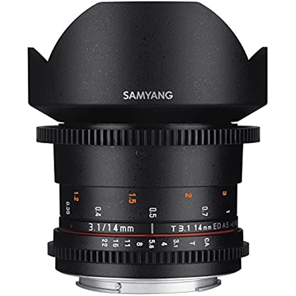 Samyang Cine 14 mm t3.1 Cine lente gran angular SYCV14M-C