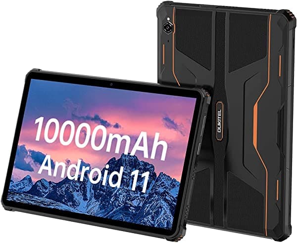 OUKITEL RT1 - Tableta Android 11, tableta resistente a la batería de 10.1 pulgadas, 10000 mAh, Octa-Core 4GB 64GB 1TB ampliable, 1920x1200 FHD+ Tablet PC, 16+16MP Cámara impermeable 4G Dual SIM, 5G WiFi, BT5.0/GPS/OTG