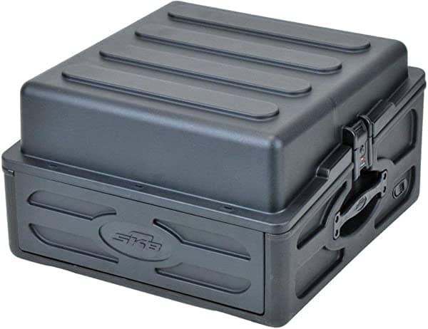 SKB Consola de rack 10 x 2, rieles de acero, tapa rígida, puertas de acceso L/R (1SKB-R102)
