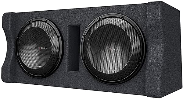 Kenwood Excelon P-XW1221D - Caja ventilada (ported) de 2 ohm con carga dual y dos subwoofers de 12"
