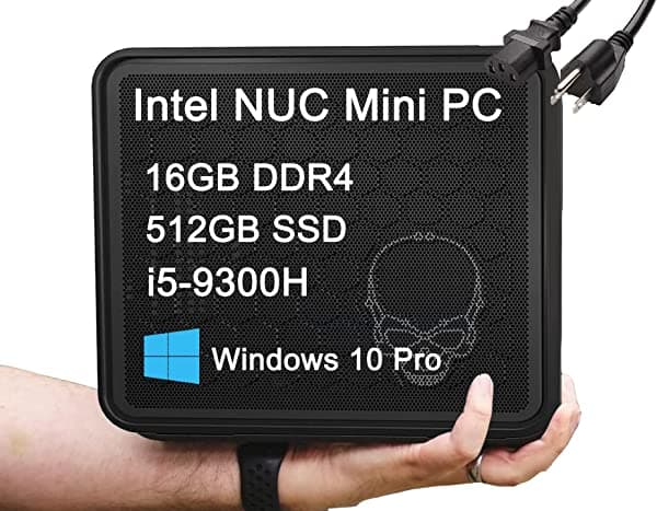Intel NUC 9 NUC9i5QNX 4-Core i5-9300H, 16 GB de RAM, SSD de 512 GB, 2 x Thunderbolt, WiFi 6, HDMI, Win 11 Pro Ghost Skull Canyon Extreme Gaming Box Elite Mini Tiny Business Desktop