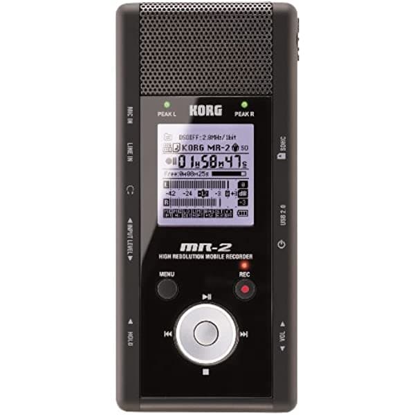 Korg MR2 Handheld portable DSD Recorder con el software audiogate - Negro