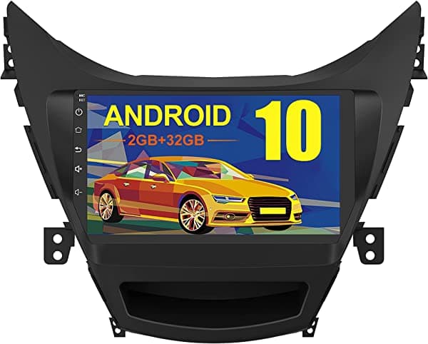 Cestovet Estéreo para auto Android 10 compatible con Hyundai Elantra 2011-2013, navegación GPS de 9 pulgadas incorporada DSP Bluetooth WiFi SWC MirrorLink inalámbrico CarPlay con cable Android Auto