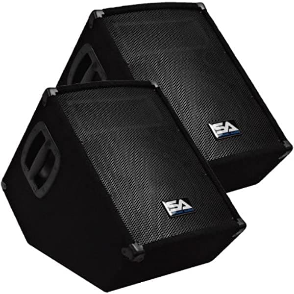 Seismic Audio SA-10MT-PW-Par - Par de monitores de piso de 2 vías de 10.0 in con cuernos de titanio SA-10MT-PW-Pair