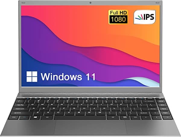 Tulasi Computadora portátil Intel Celeron N4120 Quad-Core Windows 11 de 14 pulgadas, Full HD 1080P IPS pantalla ultra delgada, WiFi 2.4G/5G, Bluetooth 4.2, cámara web, batería de larga duración Tulasi T Pro