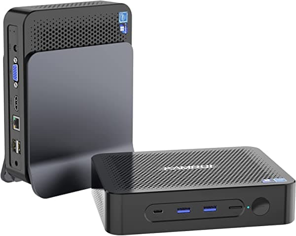 KAMRUI JK06 Mini PC sin ventilador Windows 11 Pro, Intel 11ª generación N5100 Mini computadoras de escritorio, 8GB DDR4 256GB ROM, torre de computadora pequeña compatible con 4K UHD, micro PC de negocios con tipo C/USB 3.0/LAN/WiFi dual ‎KAMRUI Mini PC N5100-8GB RAM 256GB ROM